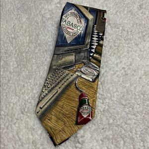Tabasco sauce funny men’s neck tie